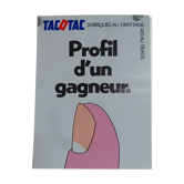 Original National Lottery poster tac o tac profile of a 20-brick winner at scratching