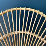 Paire de fauteuils corbeille en rotin - vers 1960.