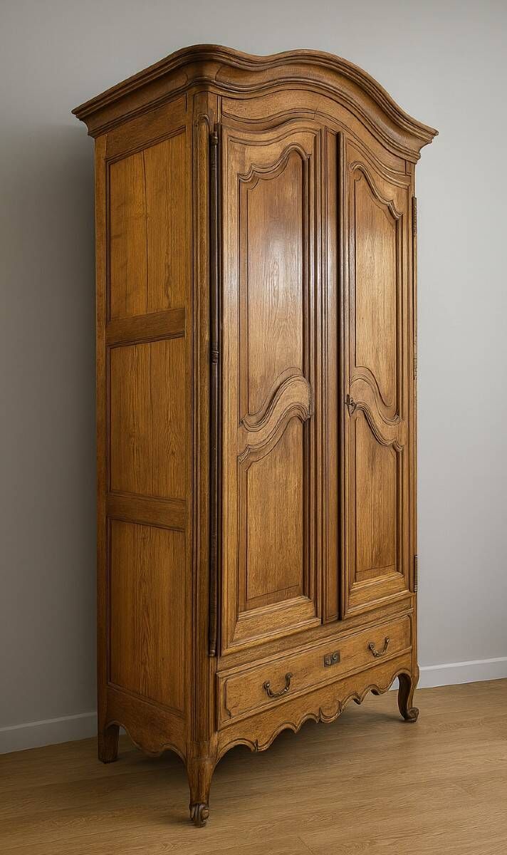 Louis XV Provençal Wardrobe in Solid Walnut from the 18th Century