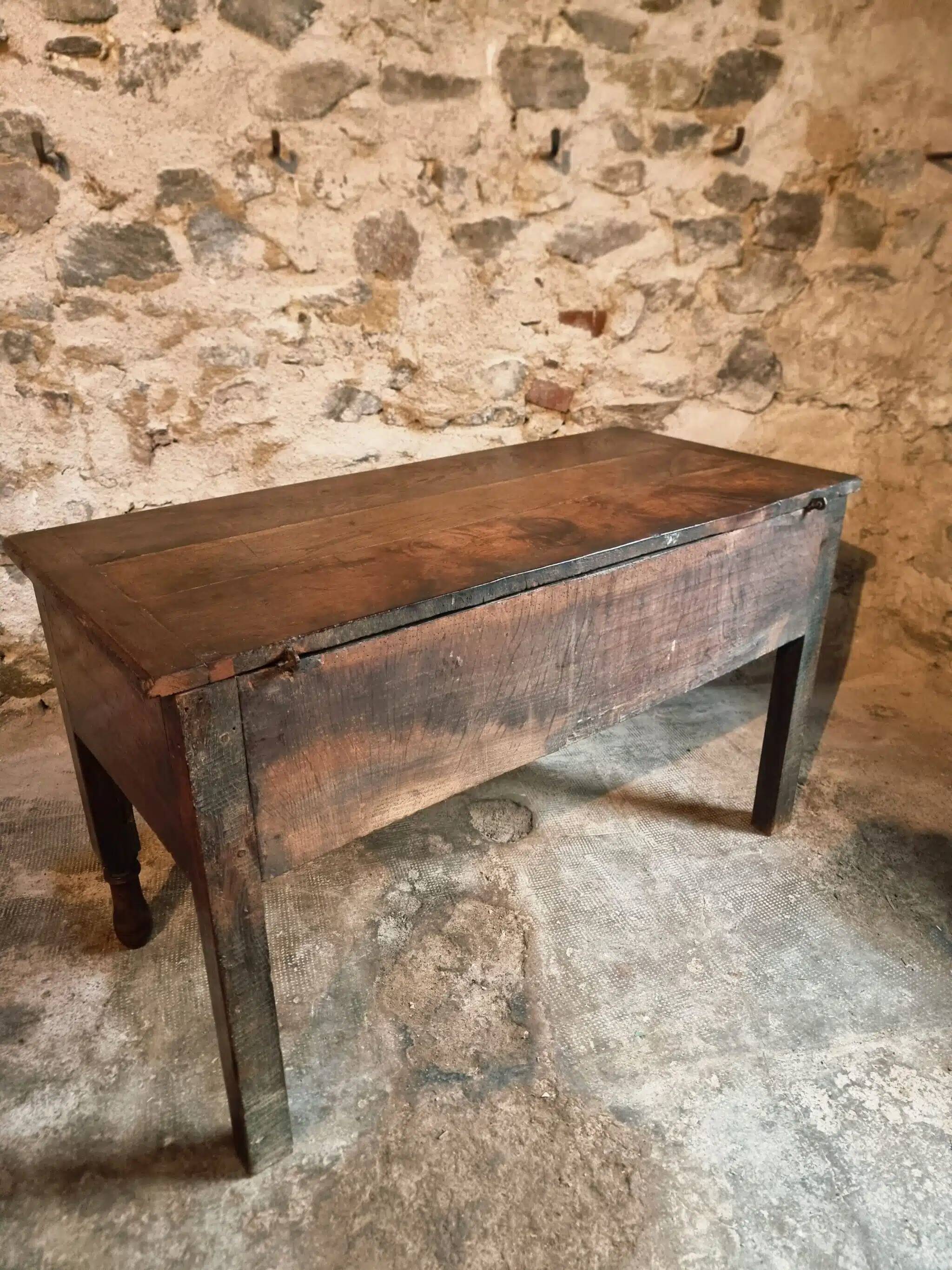 Antique French kneading table, 19th century