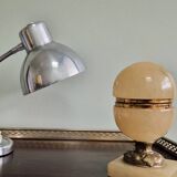 Polished aluminum desk lamp from the 1950s