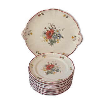Villeroy and Boch dessert service - Flower of the fields model