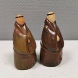Two ceramic monks, from ENKÖPING ceramics Sweden 1970-80s