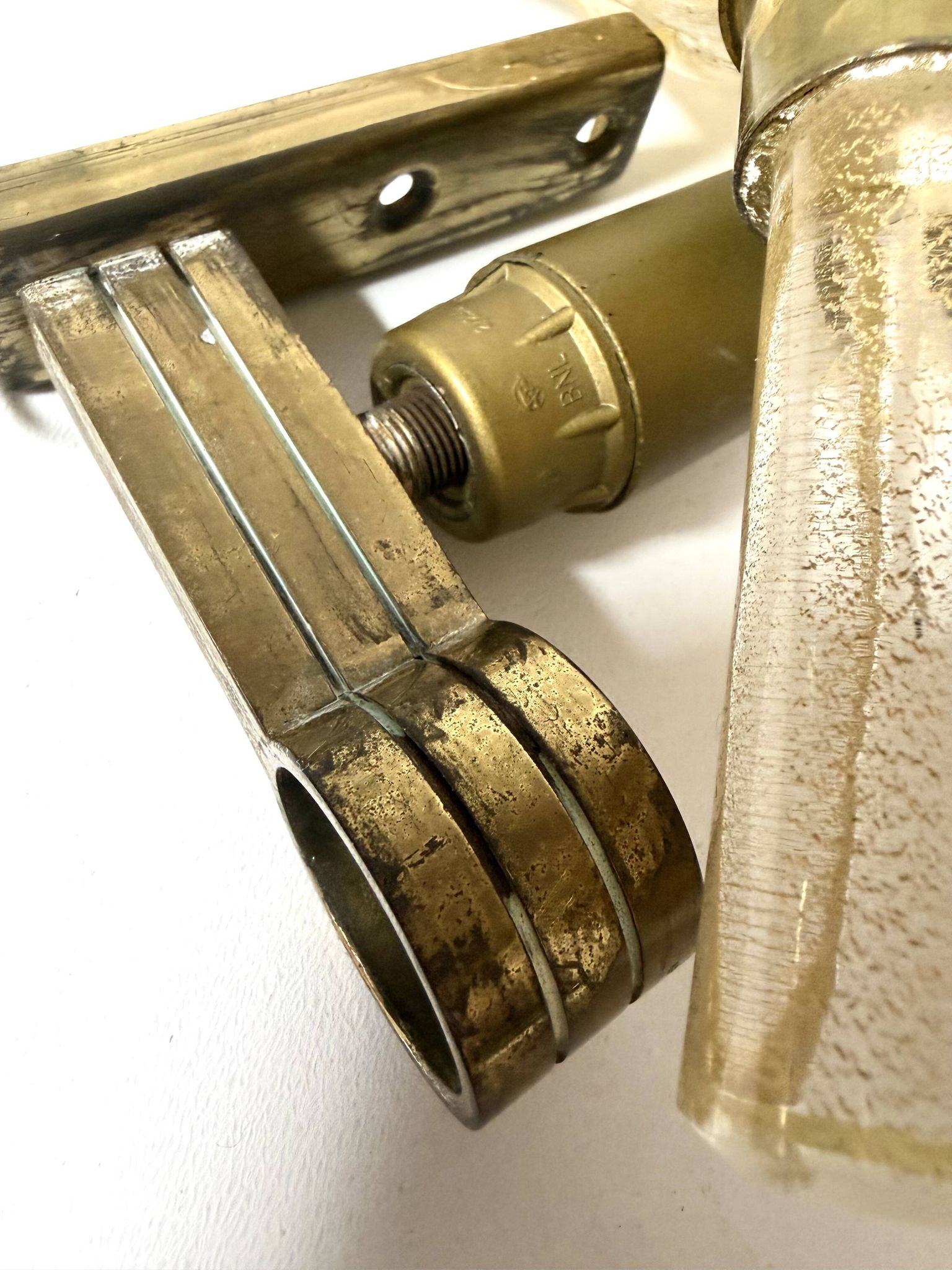 Large Vintage Murano Glass and Gold Leaf Wall Light by Barovier Toso, Italy