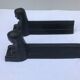 Former Egyptian cast-iron chenet in vintage black metal