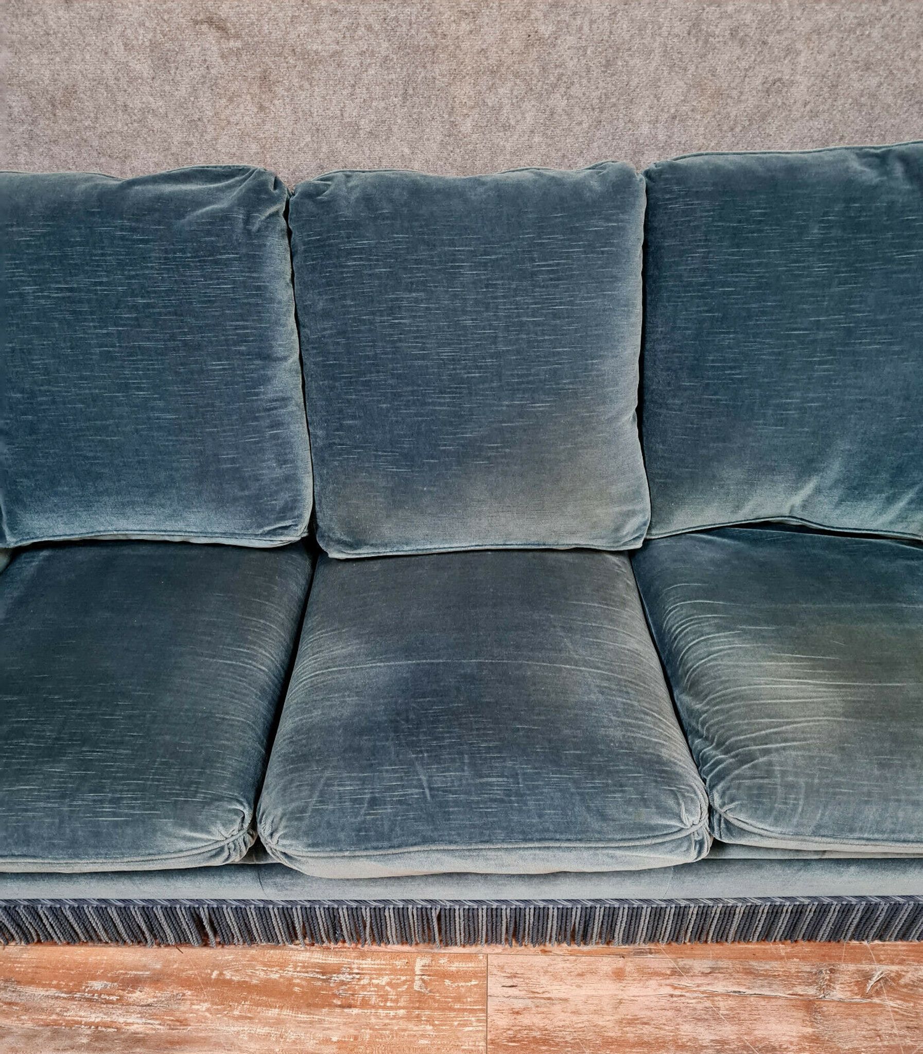 Design of the 70s by Jean Prevost exceptional velvet toad bench of genoa