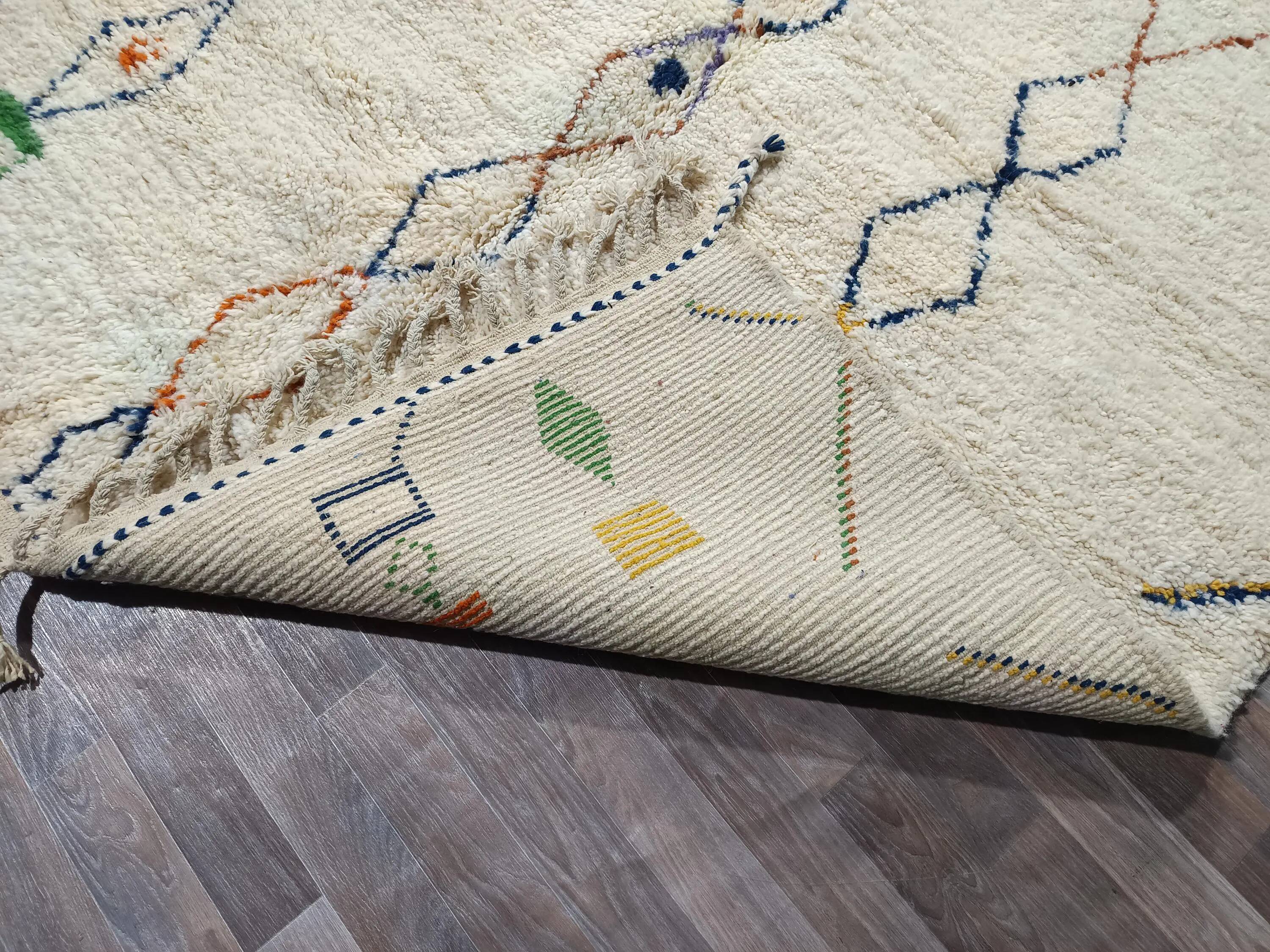 Handmade wool rug Morocco 3 x 2 m