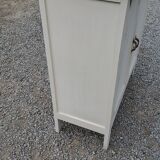 Old Parisian buffet 2 doors 2 drawers patinated white