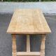 Renovated extendable farmhouse dining table made of solid raw oak from the 1950s.