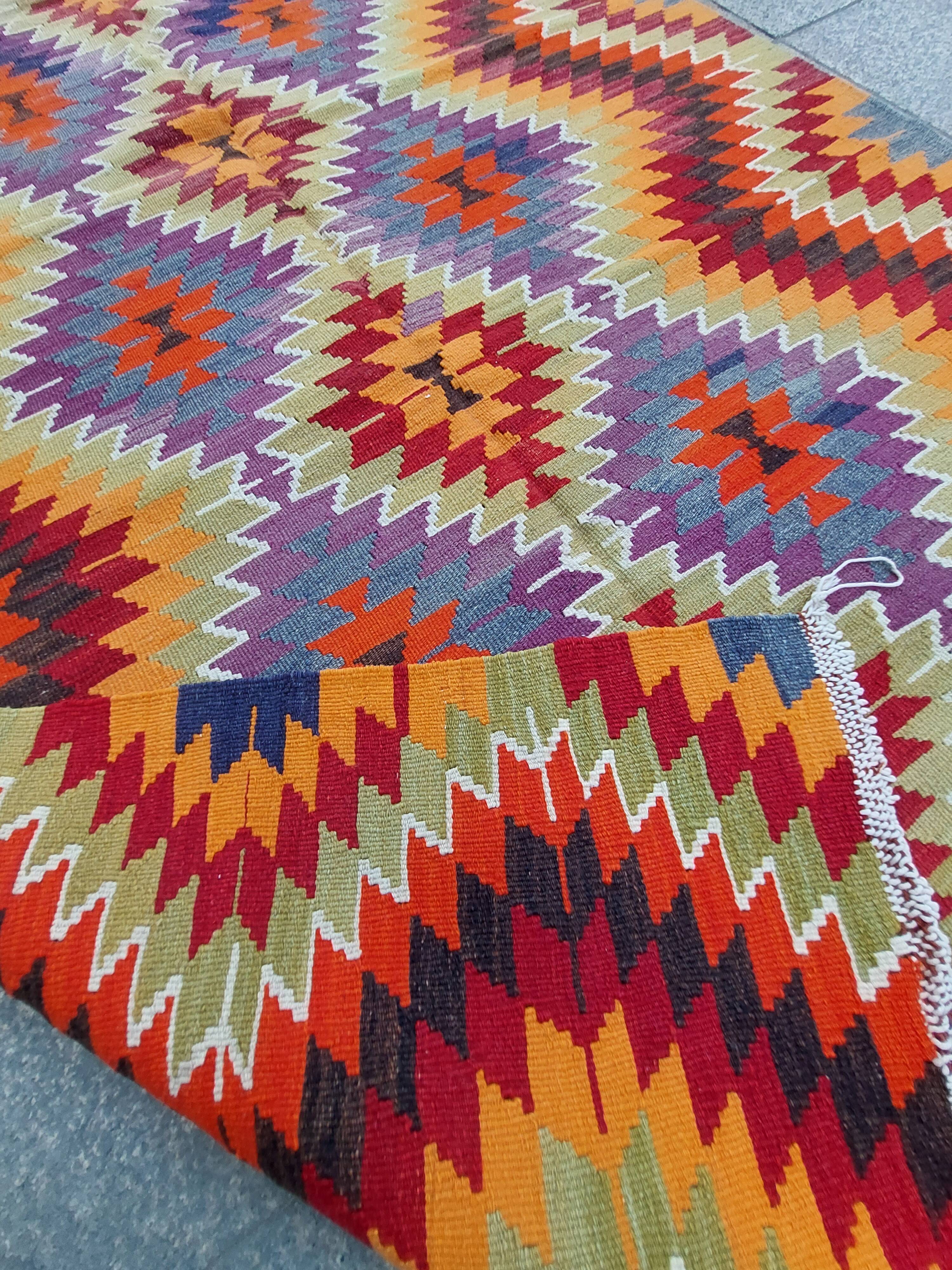 Turkish kilim rug,235x159 cm,MYK-1623