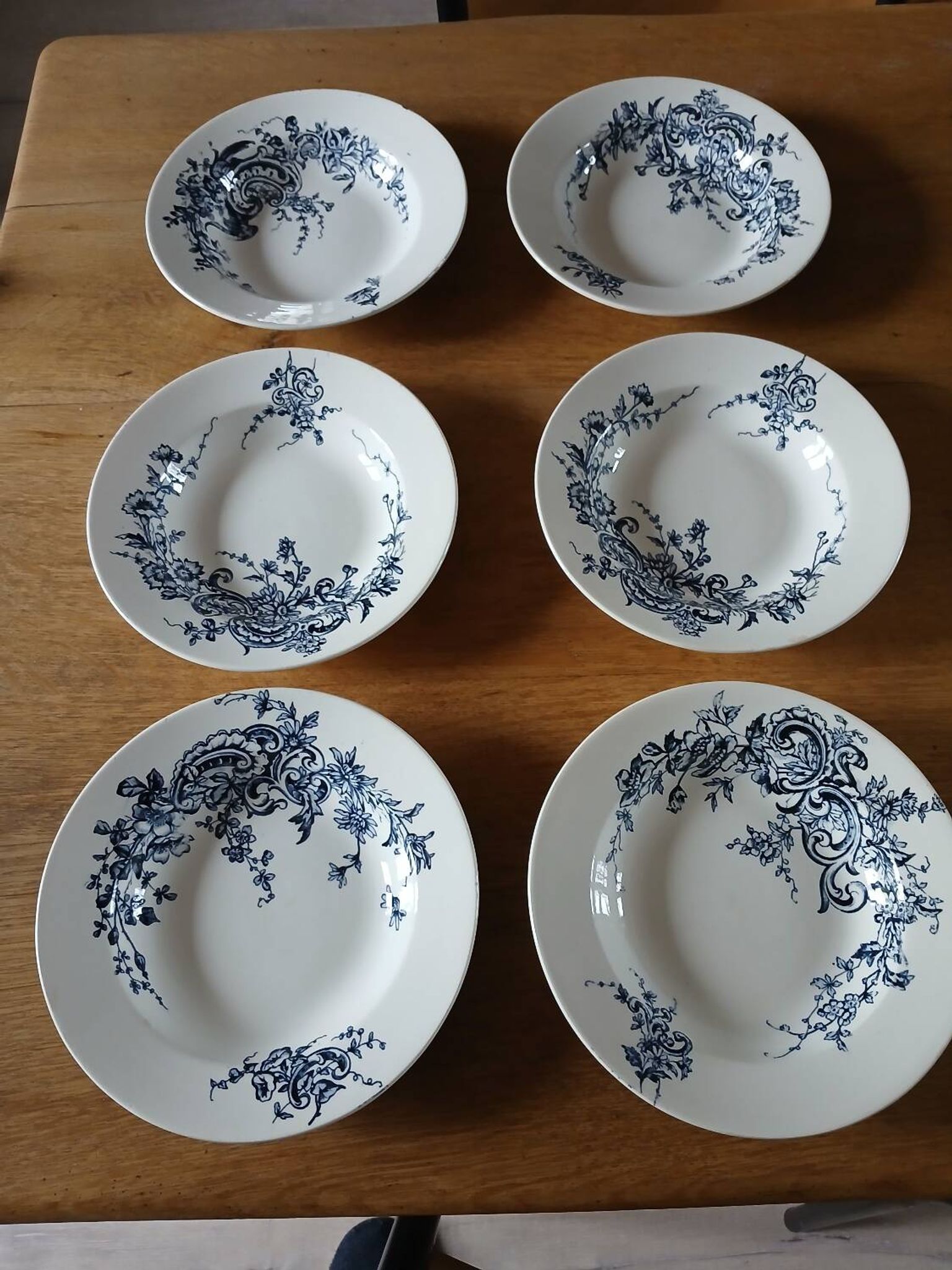 6 Terre de fer HB & Cie soup plates