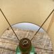 Art Deco table lamp in green ceramic and gold leaf from the 50s
