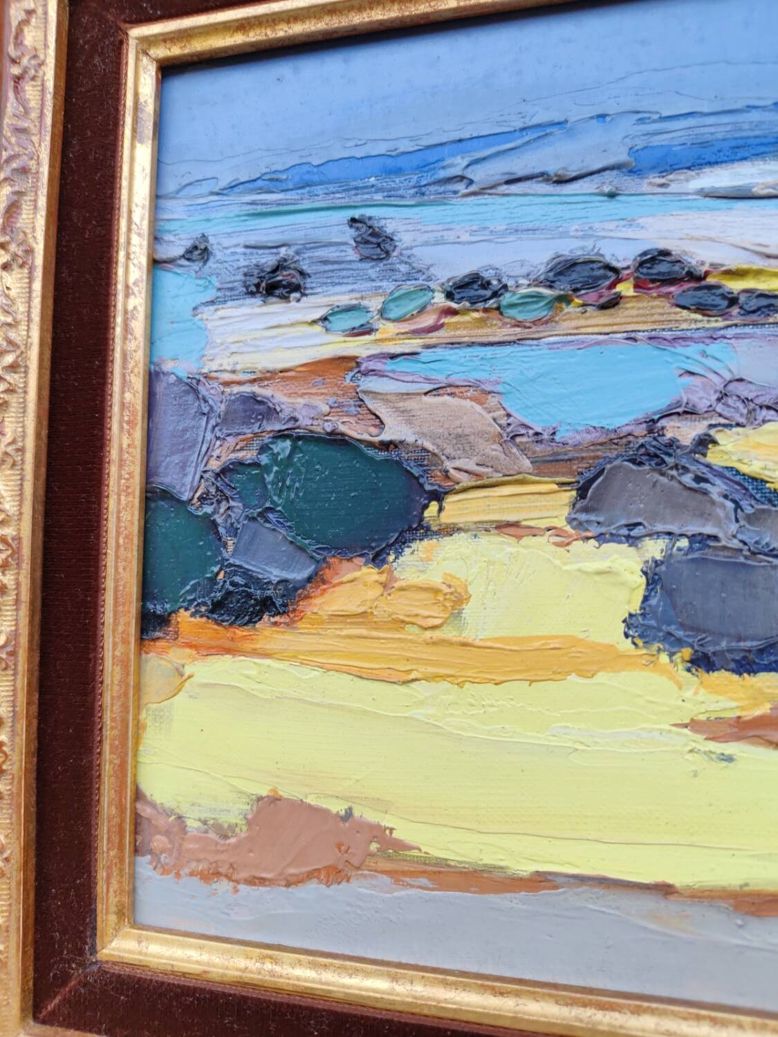 Oil on canvas by Michel No, 1980s.