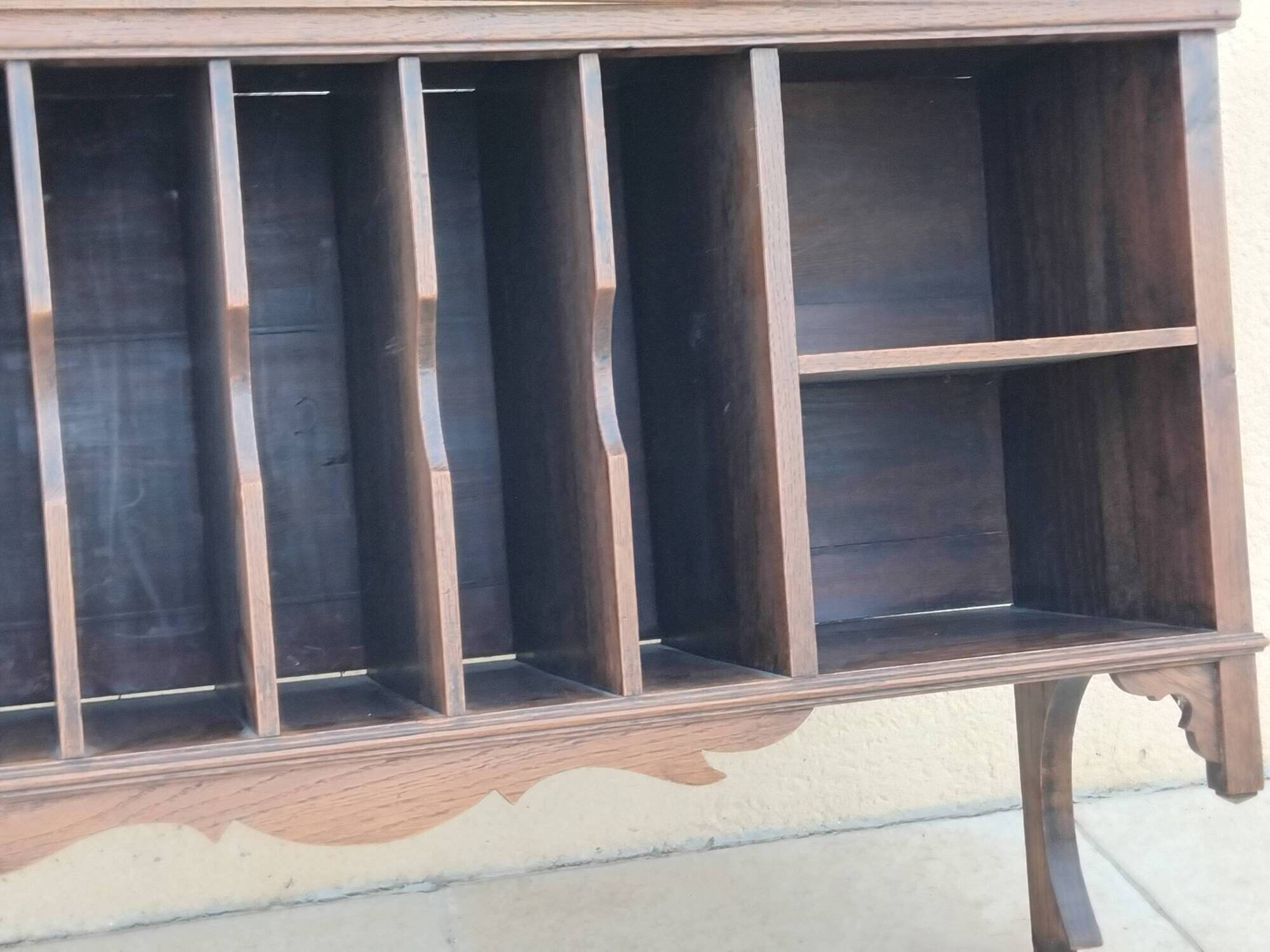 Old record player storage secretary