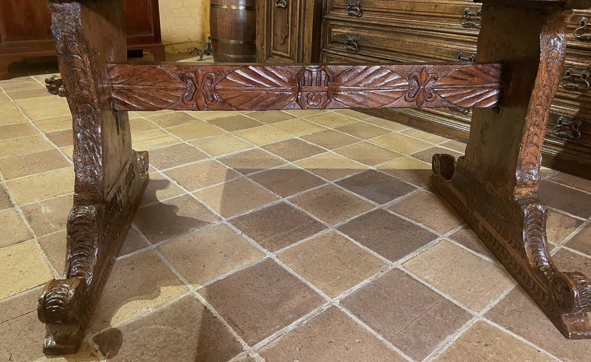 Table Renaissance Italienne En Noyer Du 16° Siècle -Florence