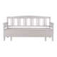 Swedish bench – grey painted – antique – painted pine – c. 1860s