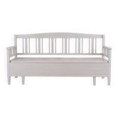 Banc suédois – peint en gris – antique – pin peint – vers 1860