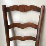 Wooden and straw chairs