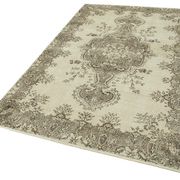 Tapis beige turc noué à la main 156 cm x 257 cm
