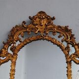Mirror shield-close style Louis XV gold leaf gilding