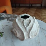Round matte ceramic vase