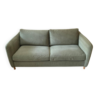 La Redoute interior. Khaki mottled Lomeo convertible sofa.
