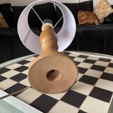 Lampe ancienne en bois tourné