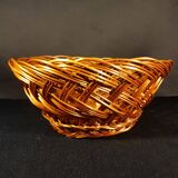 Round wicker basket