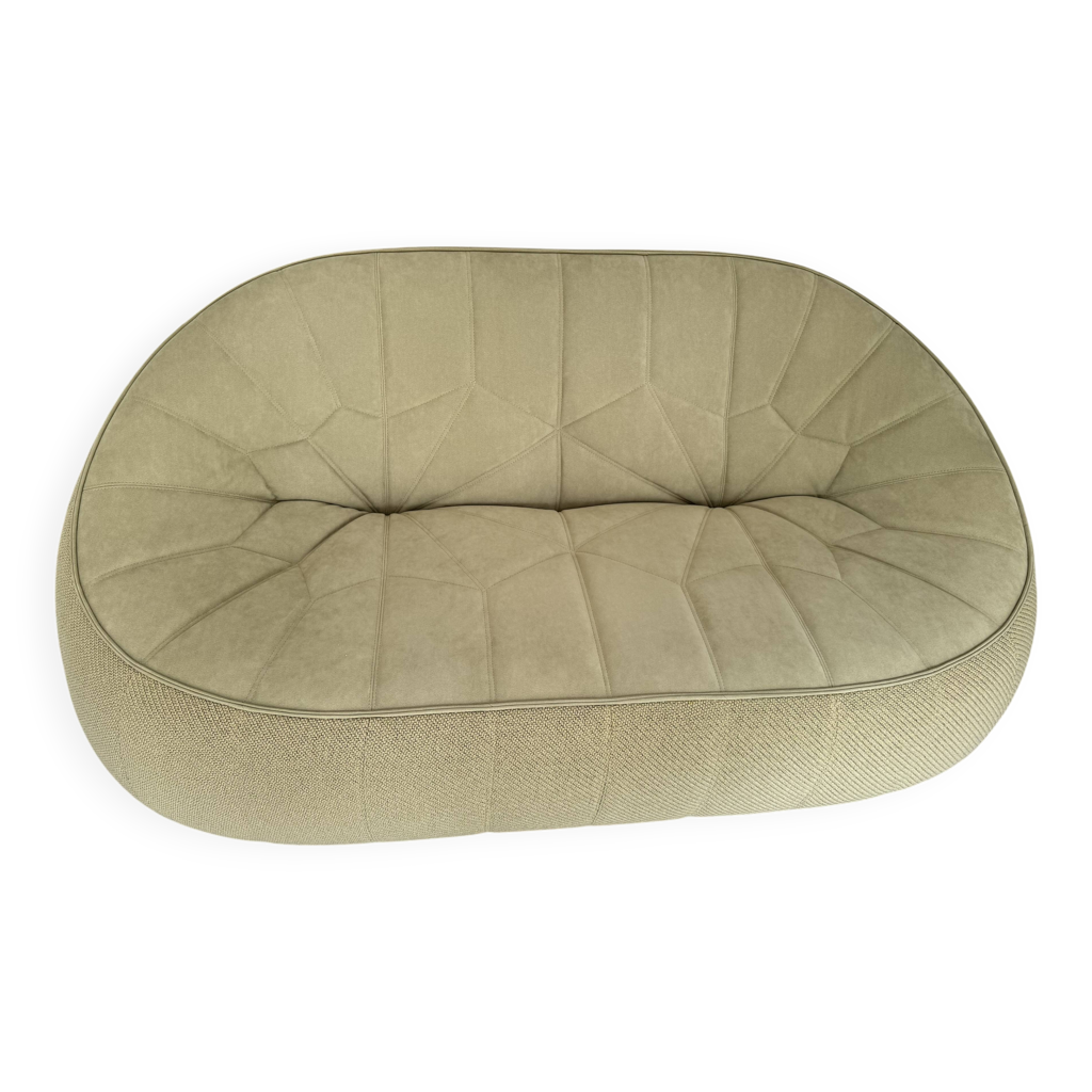 Canapé 2 Places Cinna Ligne Roset en Cuir Noir attribué à Annie Hieronimus, 1970s en vente sur