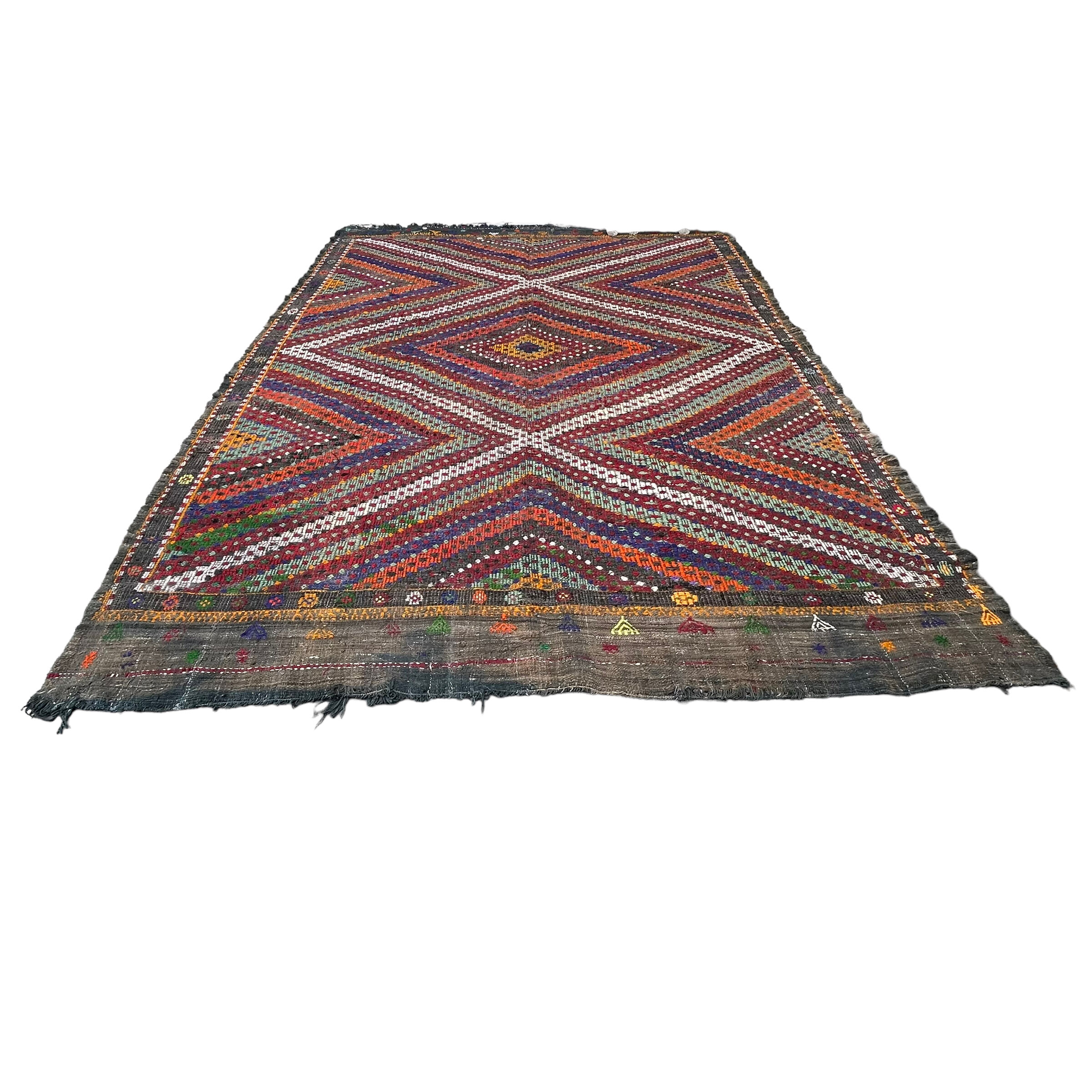 Vintage turkish kilim rug , 295 x 197 cm