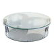 Coffee table with rotating glass tops by Antoine Motard.