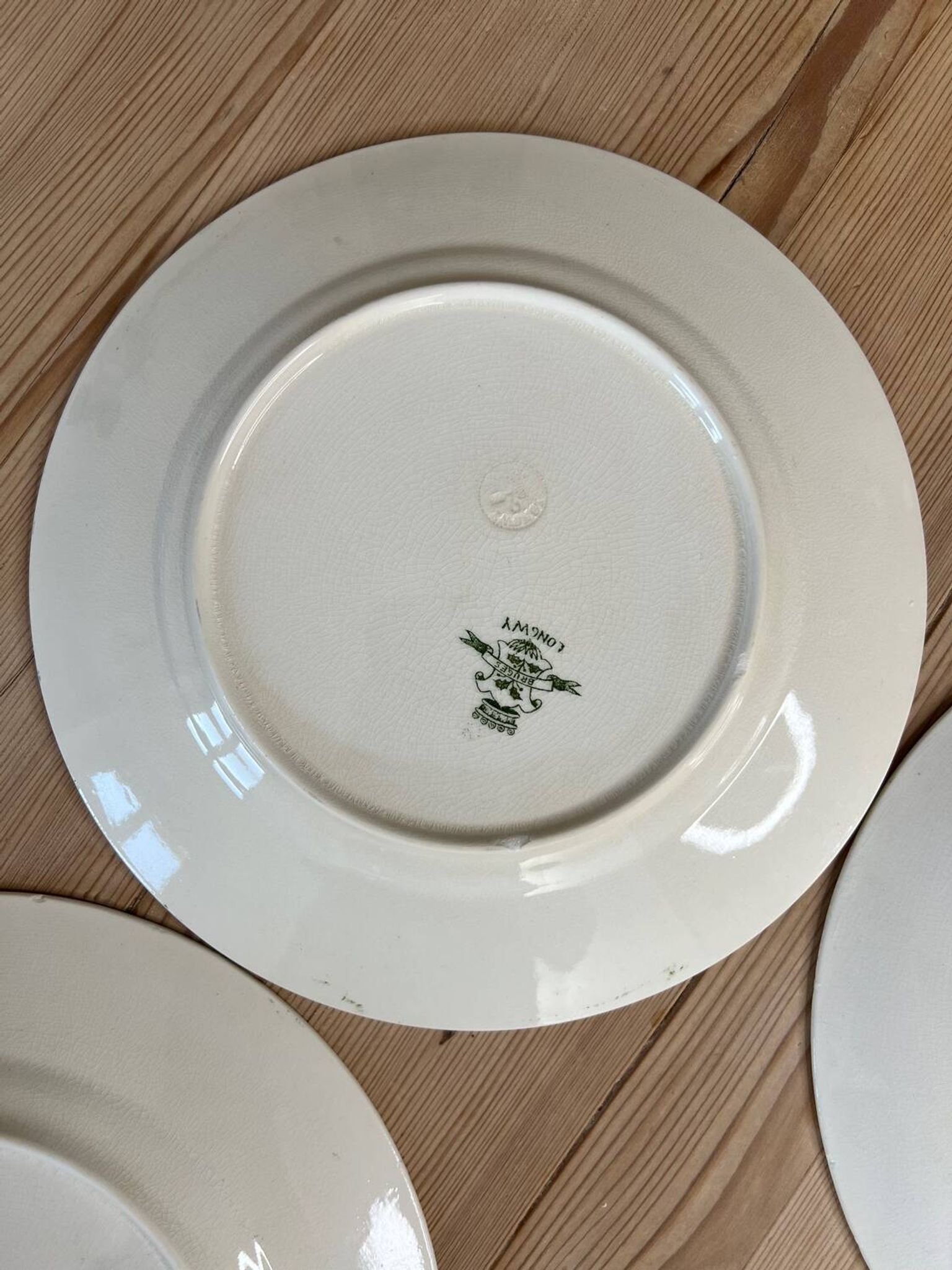 Set of 4 Longwy Bruges plates