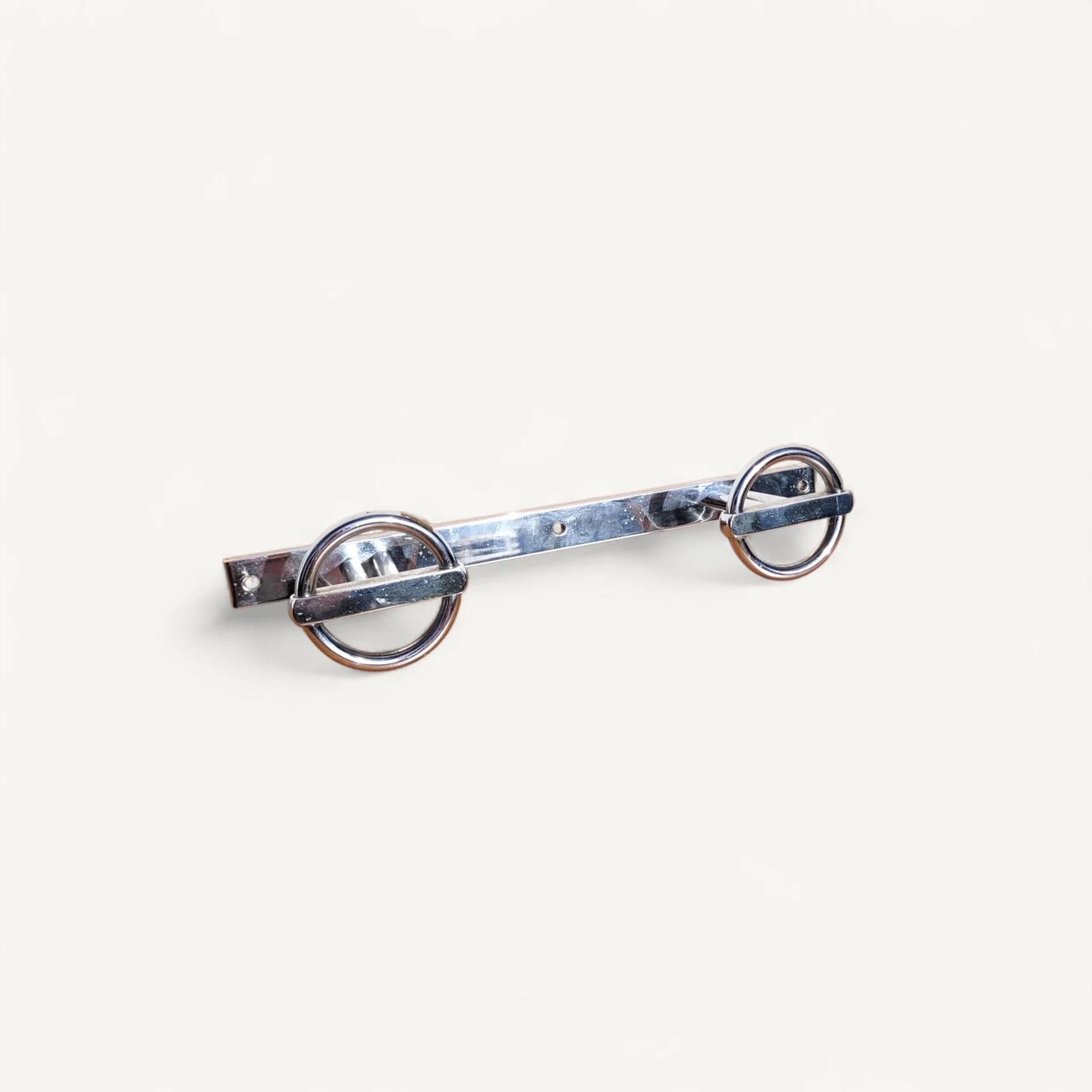 1950s chrome double wall-mounted coat rack