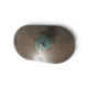 90s Sculptural Glass Coffee Table - Aqua Spiral Base