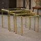 Bamboo imitation brass nesting tables 1980s