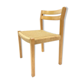 Vintage dining chair model 401 - JL Mollers Mobelfabric Denmark Papercord