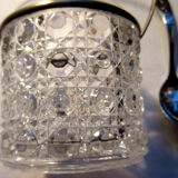 Baccarat jam jar, Pierreries model - metal spoon