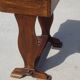 Bolster or end table with drawer, patina