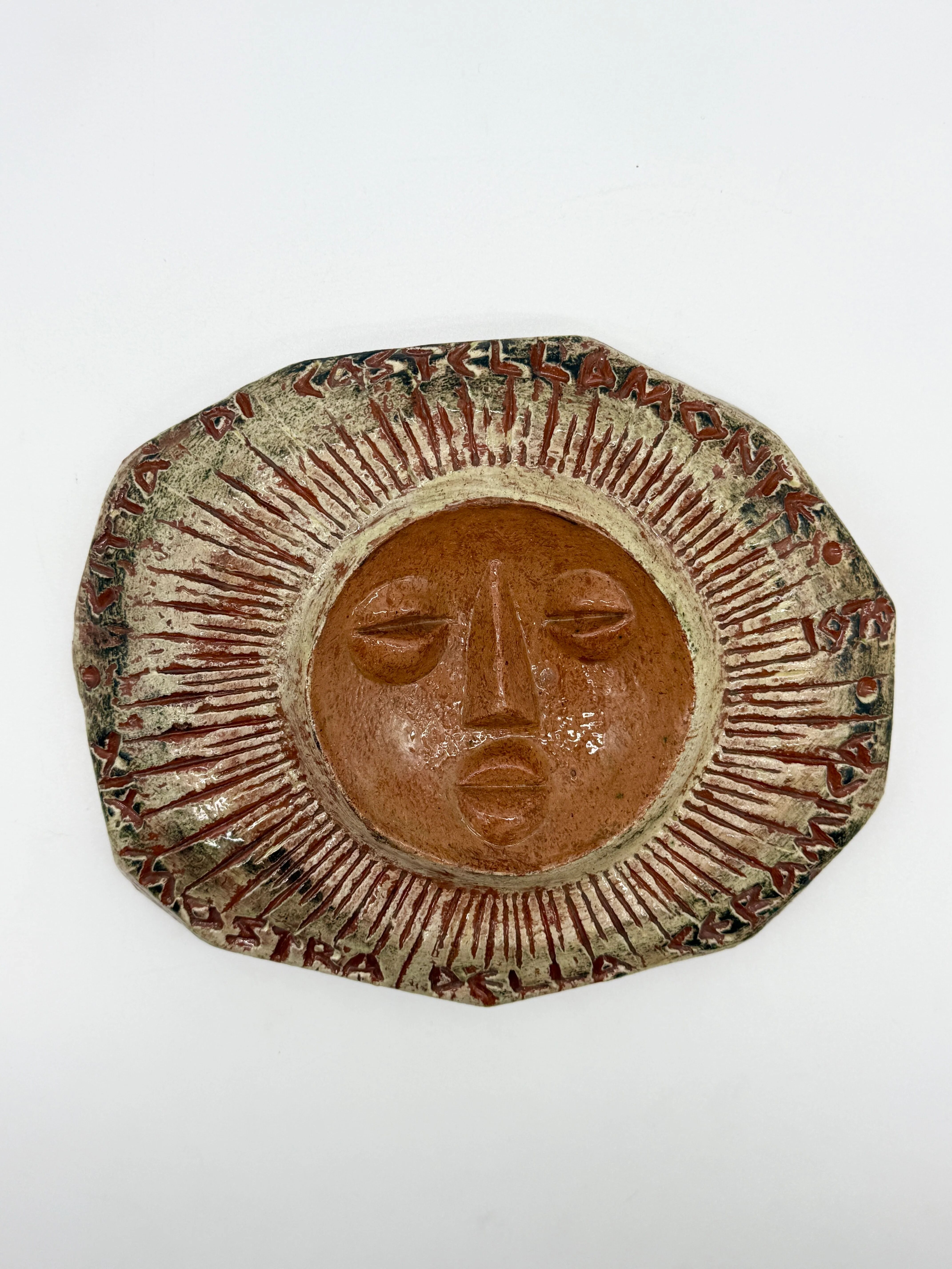 Wall ceramic "Sun" — Clizia (Mario Giani), 1979