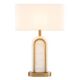 Pair of table lamps, antique brass and alabaster finish, timeless luxury and vintage charm.