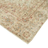 Hand-Knotted Decorative Turkish Beige Rug 189 cm x 291 cm