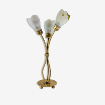 Lampe de forme florale années 80