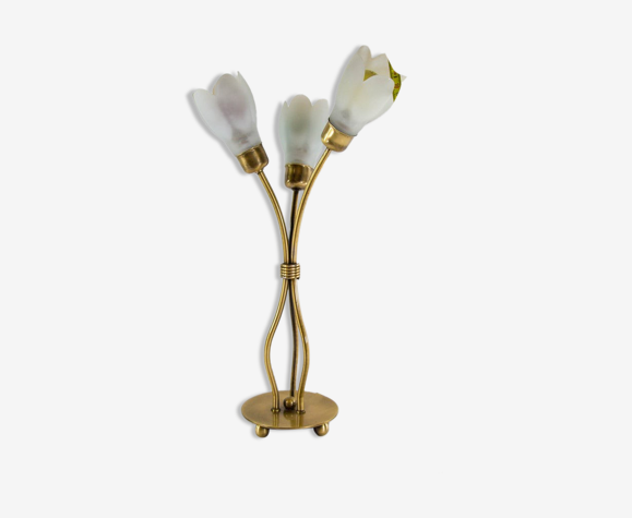 Lampe de forme florale années 80