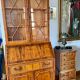 Scriban library, secretary in marquetry 1900s English style