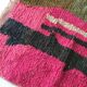 Moroccan Berber carpet Boujaad pink with colorful patterns 153x104cm