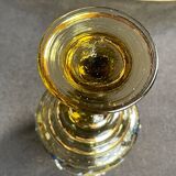 Amber crystal enamel and gilded liquor service