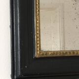 Miroir Louis Philippe Ancien En Noir Et Or France Fin 19e Siècle