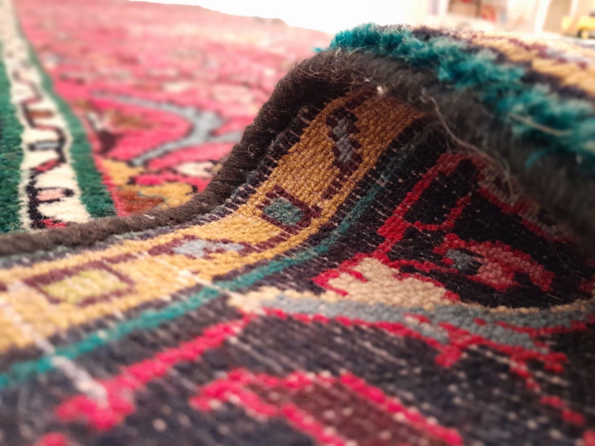 Handmade Persian Sarough hallway rug 320x84cm