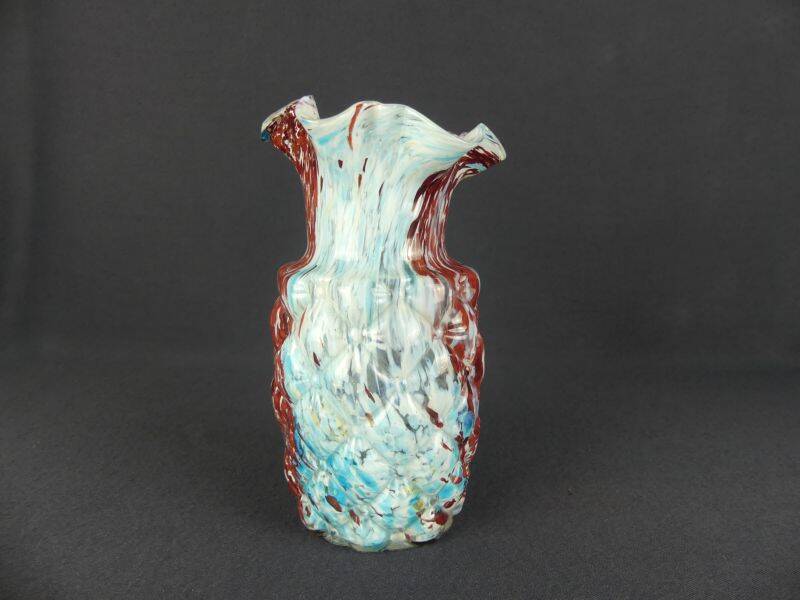 Clichy, Legras, glass vase with tufted decoration