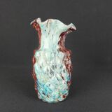 Clichy, Legras, glass vase with tufted decoration